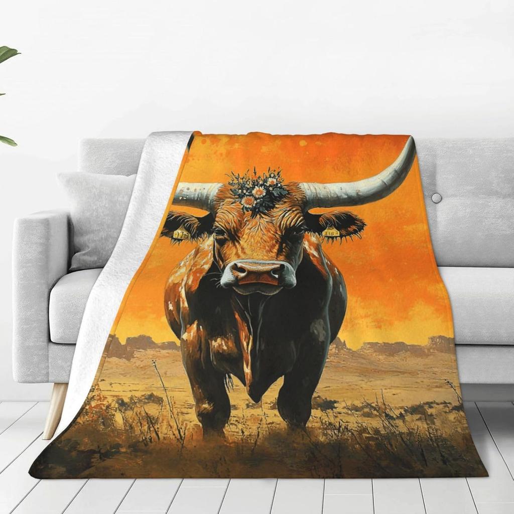 Cute Safari Animals Print Fleece Blanket Boho Nature Style Soft Warm Throw Interior Decoration Bedding Cover For Home50X60