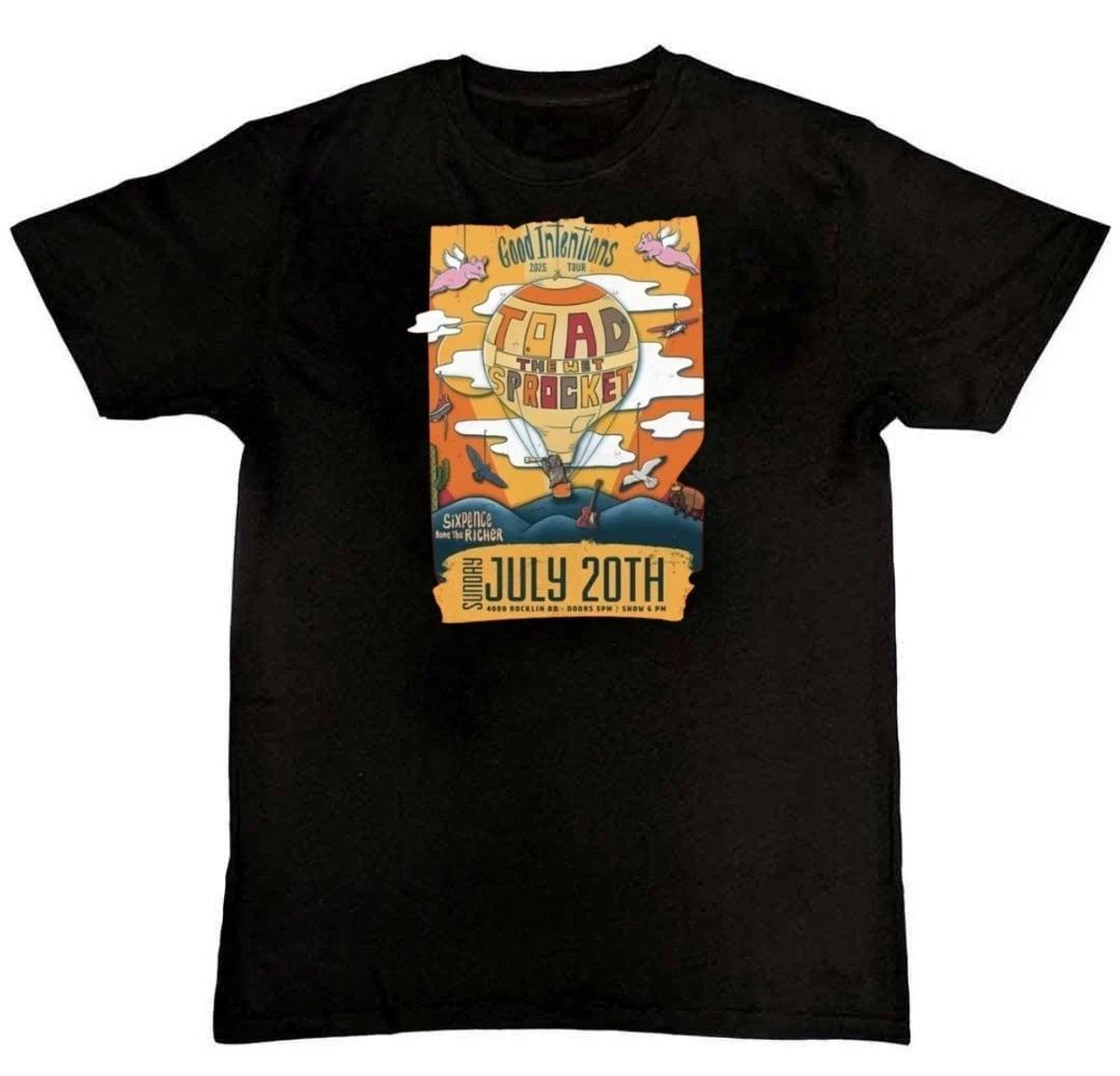 

Toad the Wet Sprocket Tour 2025 July Unisex Mens T-Shirt 4XL
