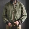 Bomber Jacket Thickened Splicing Baseball Flight Coat with Inner Pocket for Men's Winter Cotton Padded Jacket
