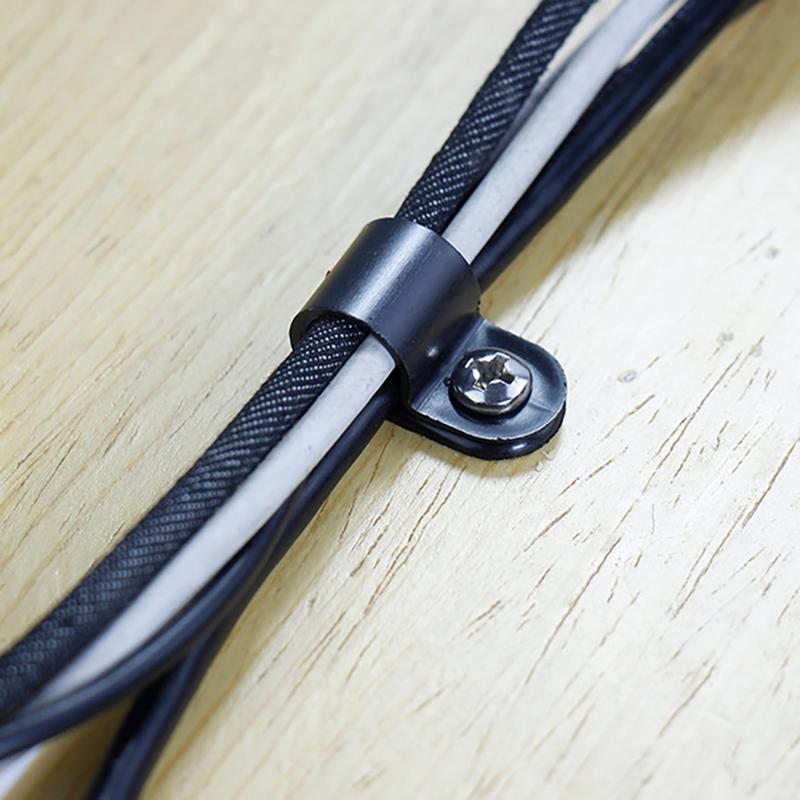 200Pcs Nylon Cable Clip Wire Clamp Mounting Cord Fasteners Nylon Cord Fastener Clips for Wire Management Enduring