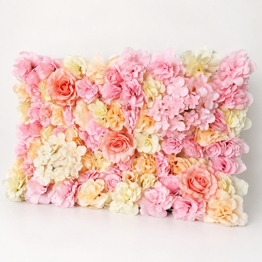 Artificial Floral Wall Panel Rectangular Blossom Indoor