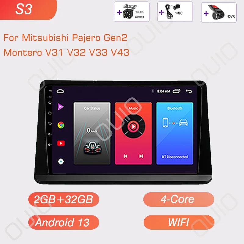 Android 13 Radio For Mitsubishi Pajero Montero V31 Cheetah Kingbox Car stereo Multimedia Player Carplay Auto GPS navigation DSP