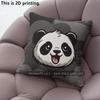 Cute Cartoon Panda Throw Pillow Covers Pattern Cushion Cover Suitable For Sofa Bedroom Car Pillow Cover