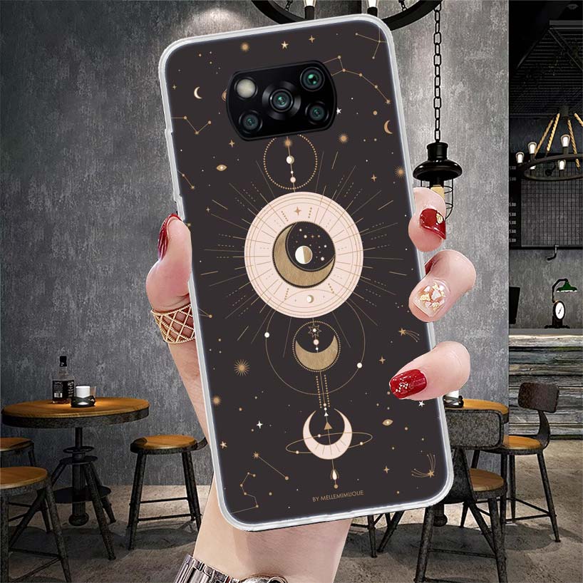 Moon Mystery Totem Witche Soft Phone Case For Xiaomi Redmi 15C 15 13C 13 Poco X5 X6 X7 F7 Ultra M7 12C 12 10 10C 9C 9A 9T 9 Fund