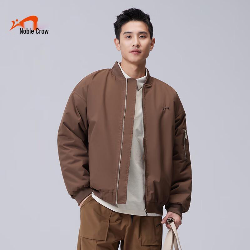 

Guirenniao Unisex Embroidered Baseball Collar Padded Jacket M