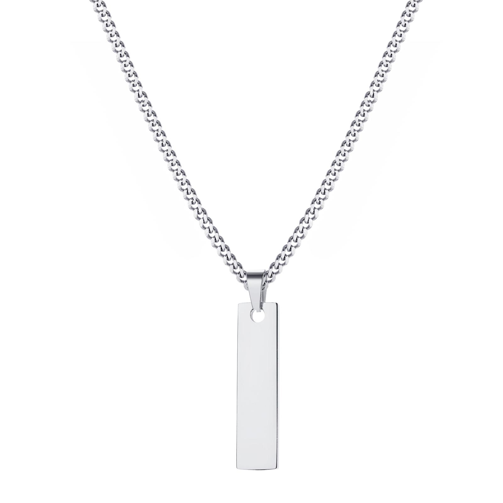 

Vnox Stacked 2 pices Mens Necklaces, Geometric Bar Pendant with Box Chain Cuban Chain Rope Chain Necklaces, Classic Collar