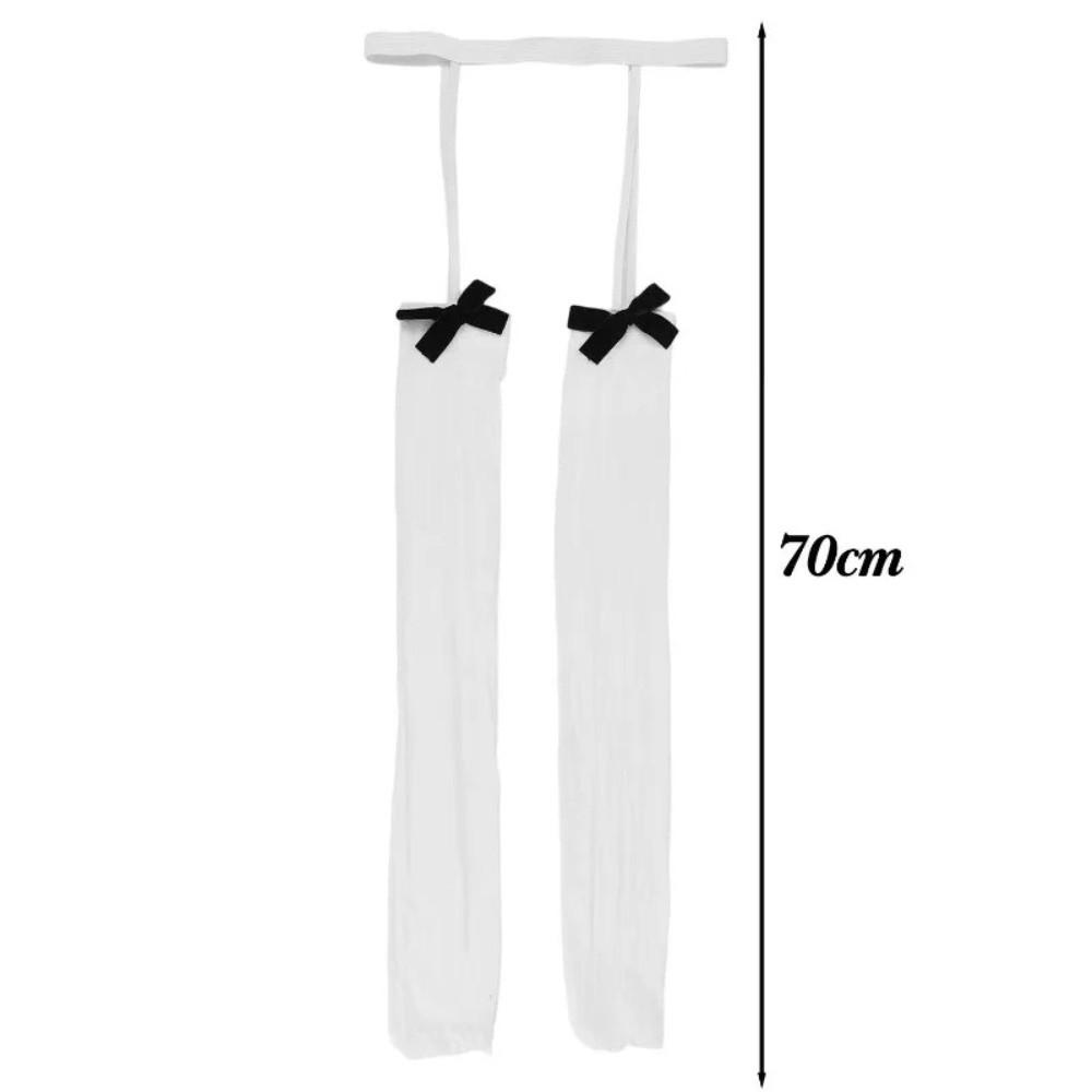 Elastic Bowknot Suspender Stockings Lolita Style Over Knee Long Socks Thigh High Stockings  Women