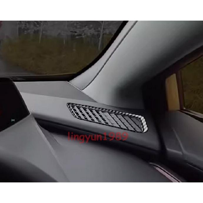 ABS Carbon Fiber Car Upper Air Vent Outlet Cover Trim For Toyota Prius 2023-2024