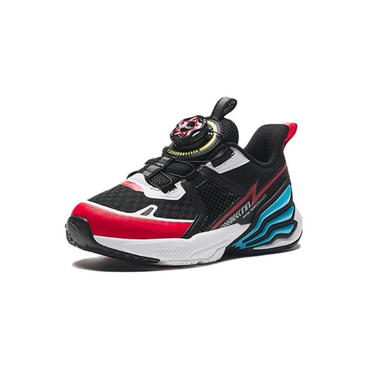Anta Carro de Equilíbrio Amortecimento Cano Baixo Tênis de Corrida Infantil Tênis Infantil Preto Branco Vermelho 312339963-3