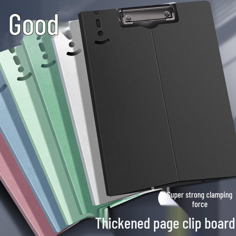Durable A4 Vertical Clipboard with Writing Pad and Thickened Clips