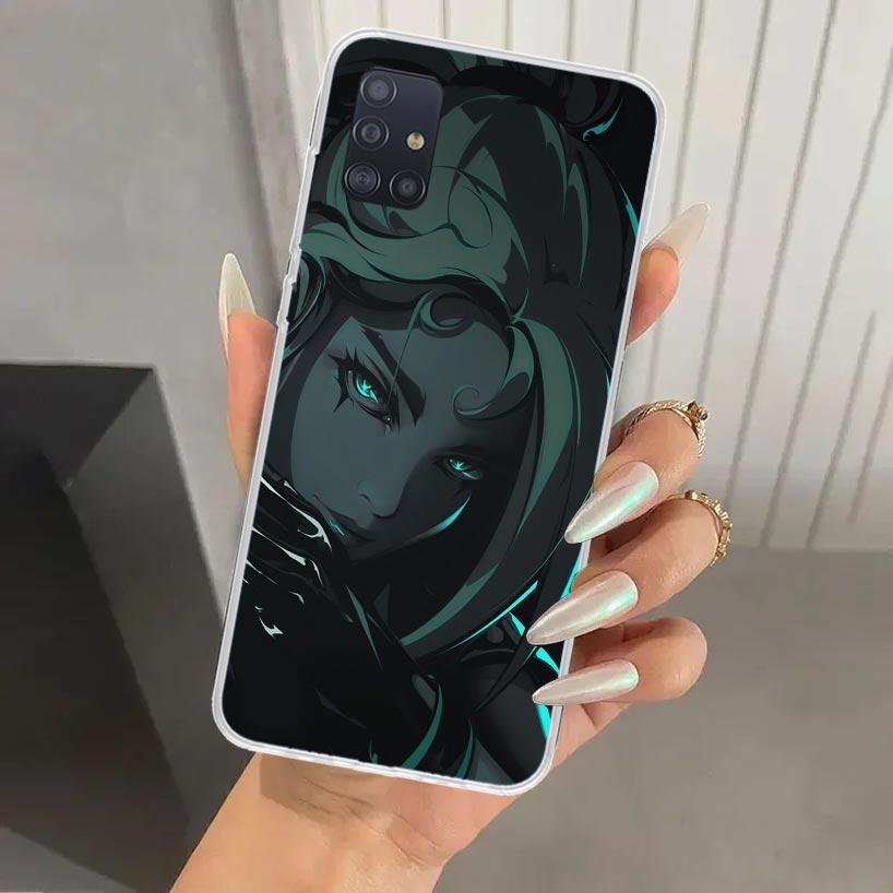 

Valorant Jett Phone Case for Samsung Galaxy A52 A32 A22 A12 A02S A50S A30S A10S Note 20 Ultra 10 Plus S10 A31 A20 A71 A72 Galaxy Samsung A12 5G