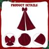 Christmas Red Big Bow Decor Velvet Large for Shower