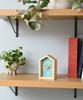 BRUNO Mini Wooden House Clock, Pink, BCA027-SMPK, Perfect for Children's Rooms, Scandinavian Style, Compact, Stylish, Simple Design for Home Decor