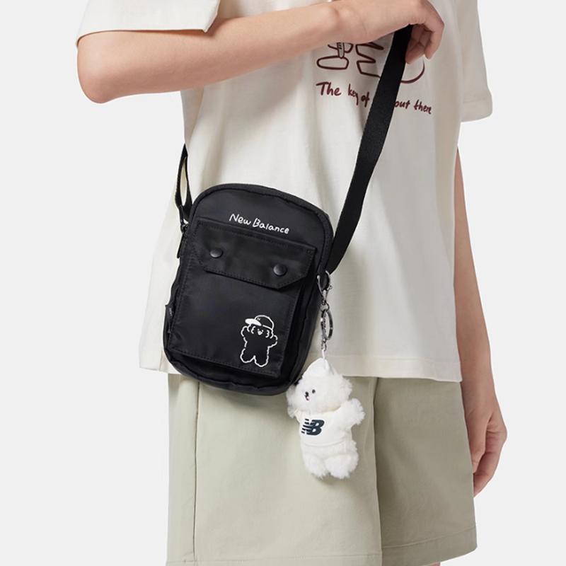 New Balance Casual Fabric Crossbody Bag Unisex Bags Black LAB42407BK