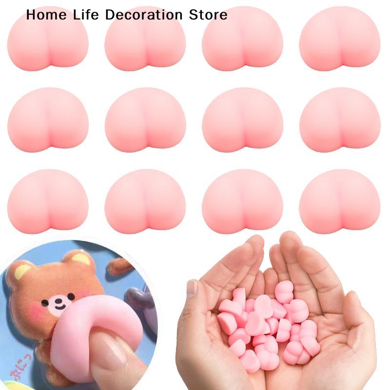 10Pcs Fun Noctilucent Butt Mochi Squishy Squeeze Stereo Relieve Stress Peach Bum Sticker Kawaii Mobile Phone Decoration Accessor