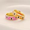 European and American Popular Devil's Eye Titanium Steel Oil Drop Ring Fashion Design Hip-hop Style Couple Ring Hand Jewelry