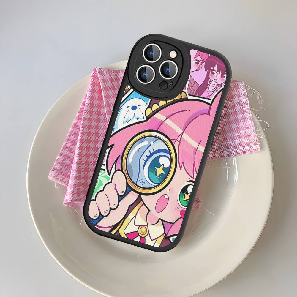 Classic Anime Spy X Family Phone Case Leather For IPhone 16 15 14 13 12 11 Pro Max Plus Matte Cover