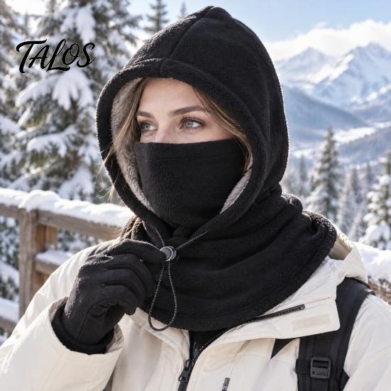 Windproof Ski Mask for Men And Women Unisex Winter Balaclava with Drawstring, Fleece Lined Hood Mask, Face Gear Camping Cover Neck Warmer Women,