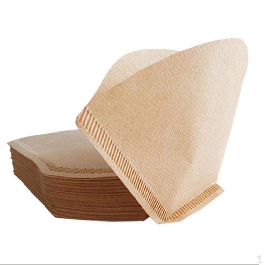 

Одноразовые конусные фильтры для кофе, 80 штук, неотбеленные, замена 1-2 чашек