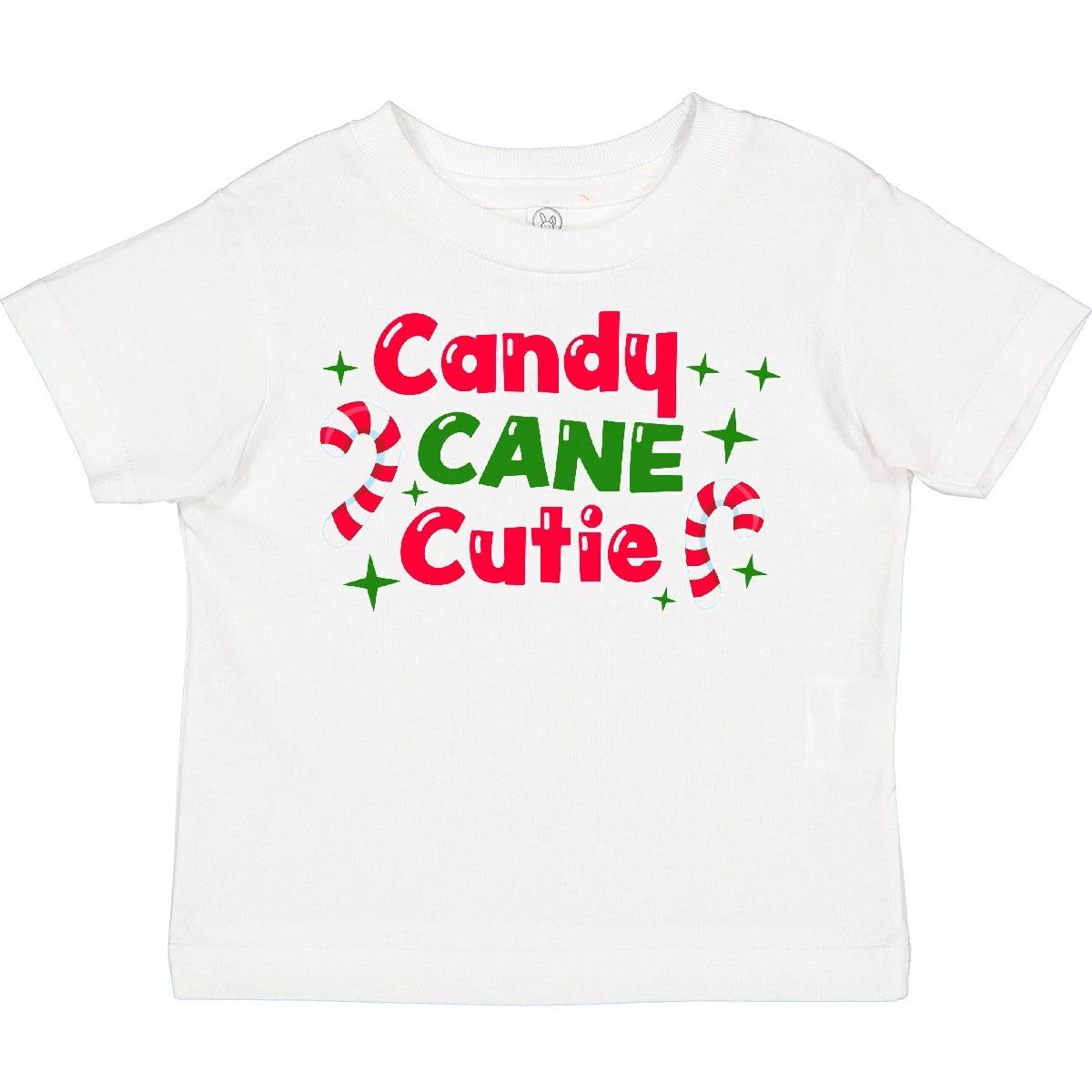 Inktastic Christmas Candy Cane Cutie With Candy Canes Toddler T-Shirt Kids Merry 100
