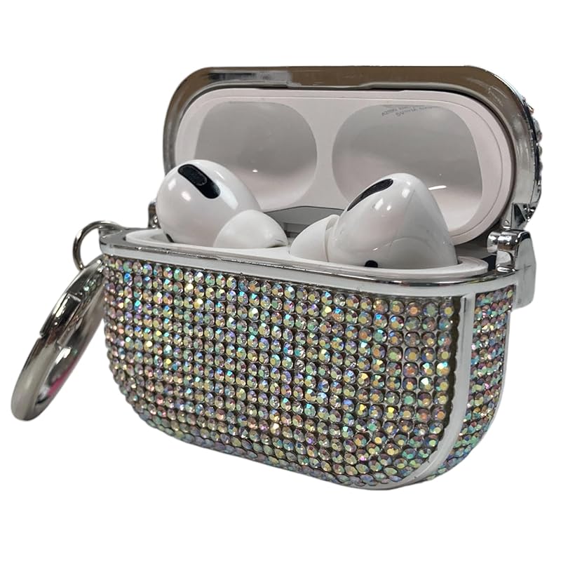 

rhinestone Airpods pro case Fashionable South Korea pro2 cute Sparkling stone air pods hard plastic cover earphone case (Crystal(Airpods) Pro or