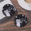 2pcs Cute Animals Car Coaster Anti-Slip Durable Universal Coasters Water Cup Groove Pad Car Interior Decoration Supplies