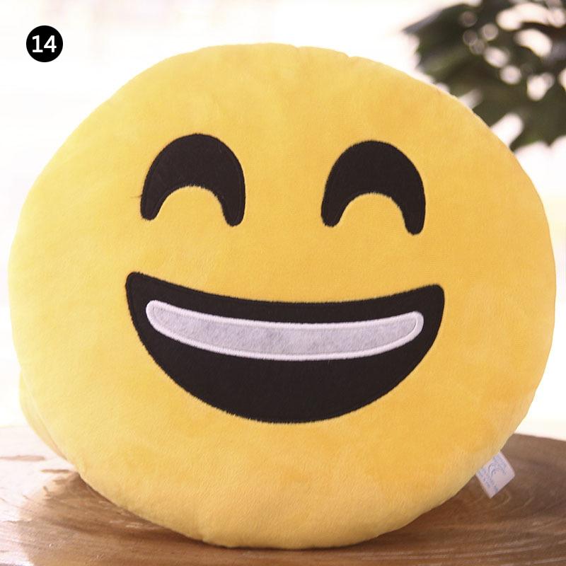 

15СМ/30СМ Мягкая Эмодзи Желтая Круглая Подушка Эмотикон Мягкая Плюшевая Игрушка Подушка 23#-30CM