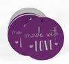 Inkdotpot Pack Of 100 Real Gold Foil Paper Tags Made With Love Text Favor Hang