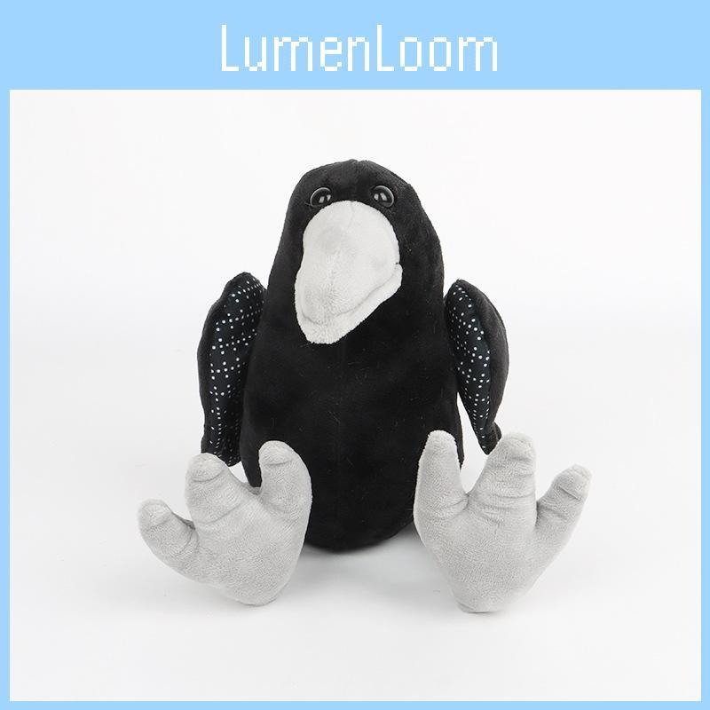 Black Crow Plush Birdie Toys Cartoon Stuffed Doll Decoration Kids 28cm Gift