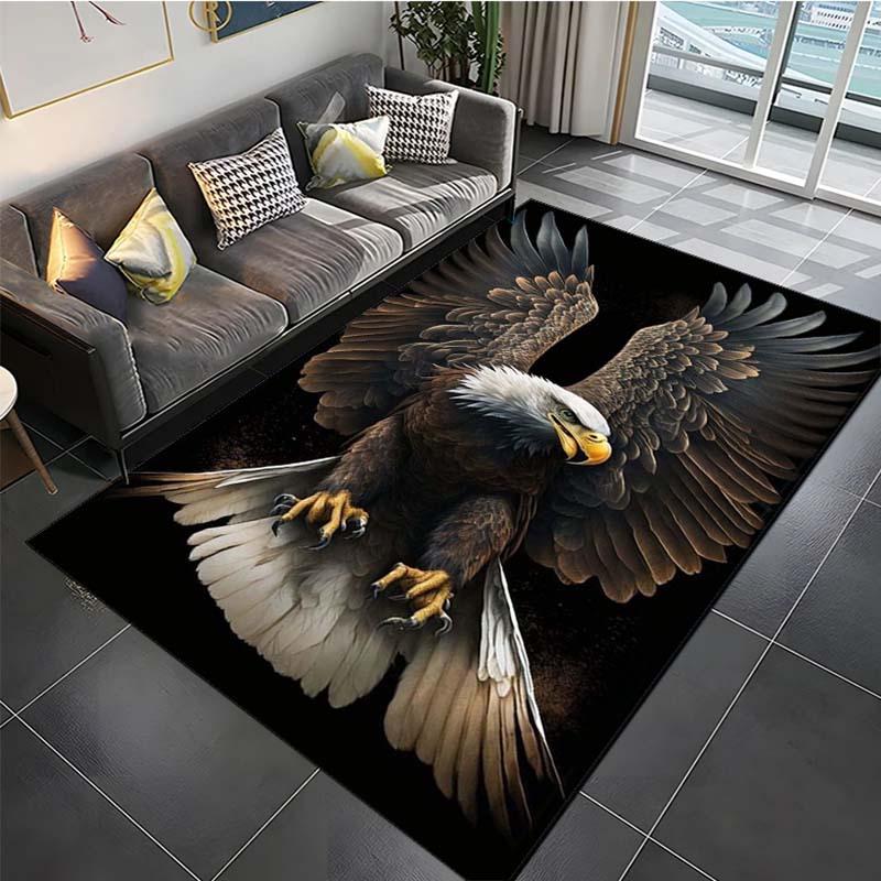 

Crystal Velvet Flying Eagle Print Carpet for Bedroom, Living Room, Home Decor, Non-Slip Mat, Bedside Rug, Office Chair M 50x80cm