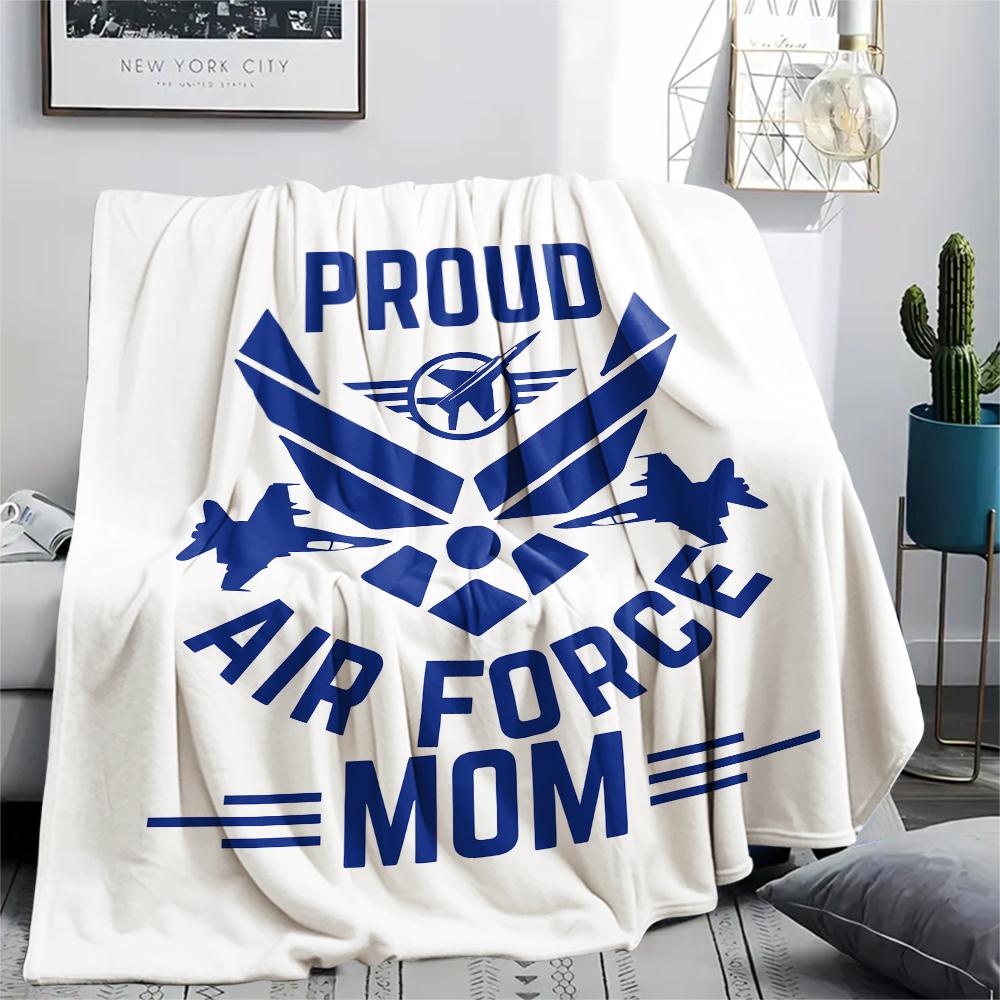1PC US Air Force Recruiting Print Flannel Blanket, High quality All Seasons, Home Decor, Warmth and Comfort, Perfect for Christmas Gifts