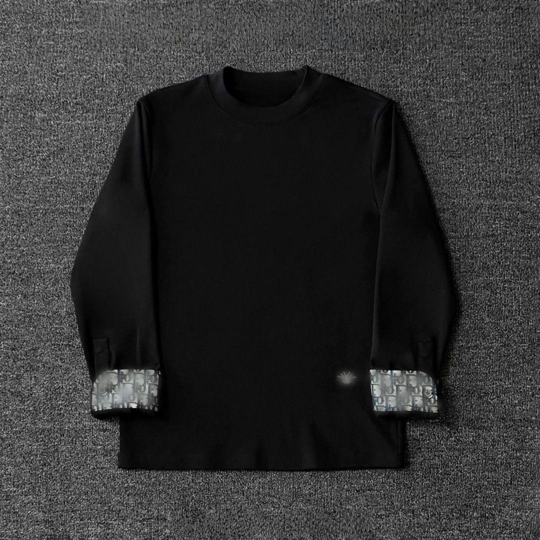 

Men s High-End Color Block Round Neck Long Sleeve Hoodie - Autumn/Winter Casual Versatile Fashion 2XL [150-170 cm] чорний