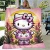 1pc. Hello Kitty Floral Print Blanket - Perfect for Home, Office, or Outdoor Use - Ideal G