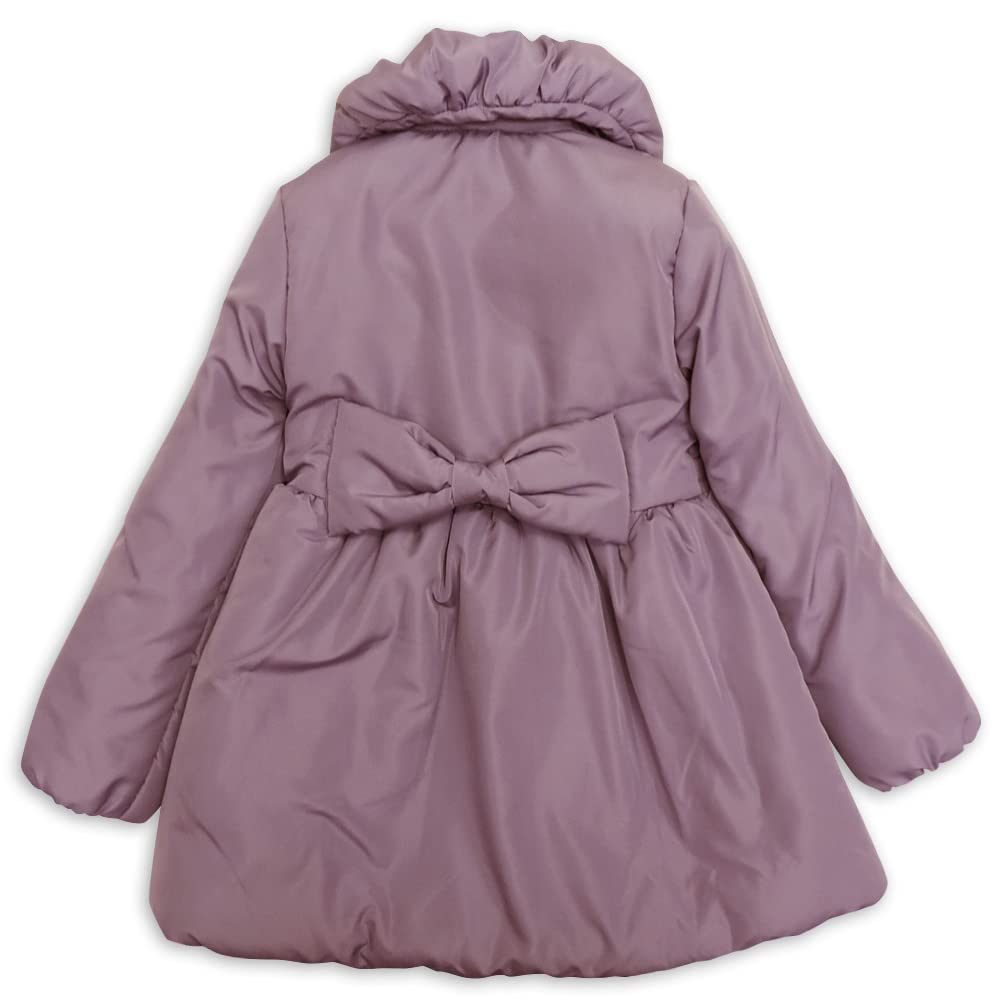 Ashberry Padded Coat with Back Angel Dusty 100cm Kids' Outerwear, Ribbon, Zip-Up Jacket, Coat, Pink, (433410)