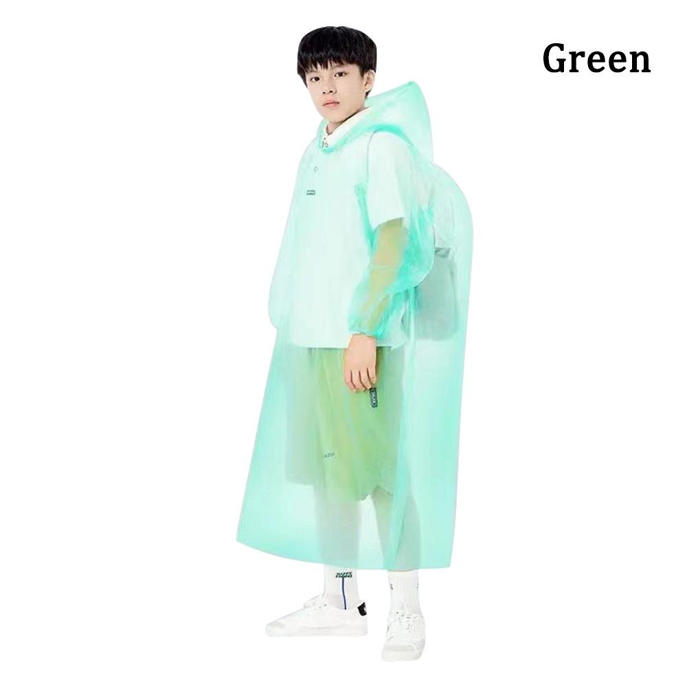 

Travel Kids Raincoat Vacuum Compression Reusable Poncho New Rain Gear Outdoor зелений