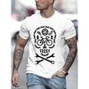 Funny Retro T-Shirt Top T-shirts for Men Bicycle Racing Sugar Skull Bicycle Cycling Dia De Los Muertos Hip Hop Tops Men's Shirts
