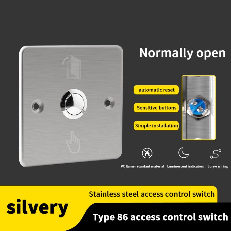 1 Piece 1NC Output Emergency Push Button Waterproof Door Exit Button Fireproof Plastic Release Switch For Access Control System