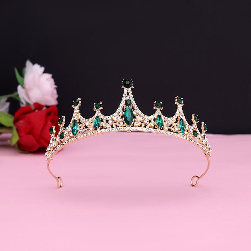 Black Baroque Crown Tiara Bride Eighteen Female Bar Mitzvah Birthday Princess Crown