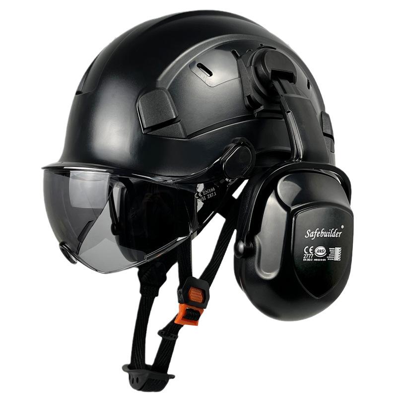 Augenschutz und bruchsichere Baustellenhelme Geräuschreduzierende Kapselgehörschützer Bau Schutz-Kopfbedeckung