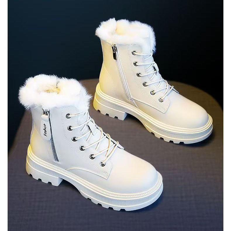 

38 Size Snow New Non-slip Velvet Short Boots Autumn and Winter Warm Cotton Shoes Winter Boots 38 білий
