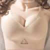 Large Size Bra Adjustable Seamless Women's Lingerie V-neck No Steel Rings Small Comfort Sporty Thin Push-up Bra Free Shippin