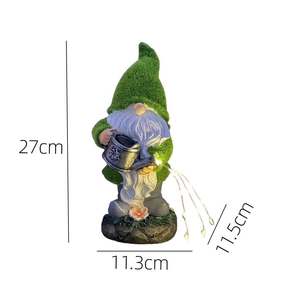 

Садовый солнечный гном, полимерная фигурка - Ландшафтный светильник для двора