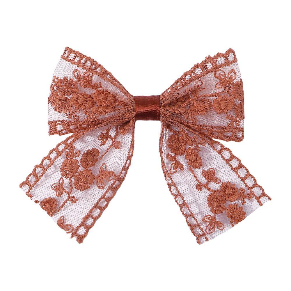 Fashion Baby Girls Hair Clips Handmade Bows Hairclips Lace Cutout Bowknot Hairpin Hair Accessories