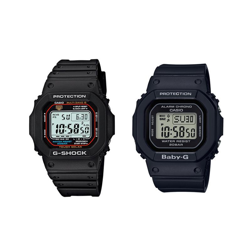 

G-Shock Casio серия G-SHOCKBABY-G ретро крутые маленькие квадратные ЖК-дисплей ударопрочные и водонепроницаемые часы японские и корейские GW-M5610-1BGD-560-1PRD чёрный