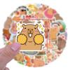 60 Cartoon Anime Capybara Stickers: Waterproof PVC for Cups, Luggage, Helmets, Skateboards, Notebooks.