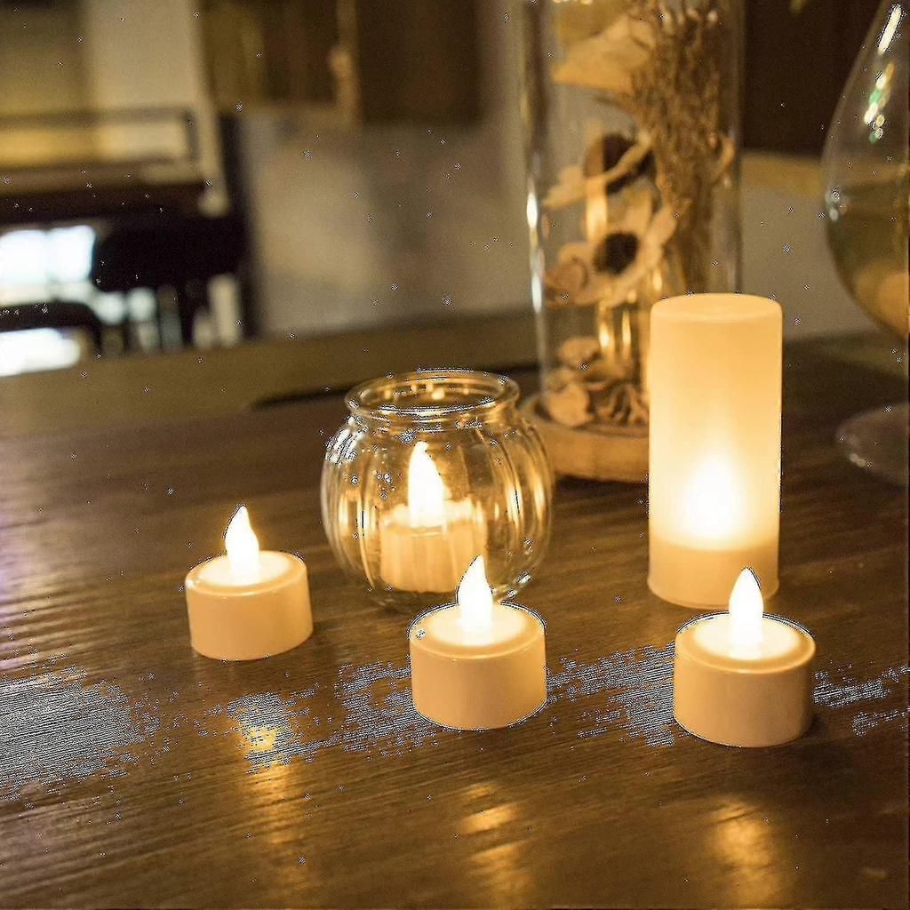 12 Bougies LED Rechargeables Bougie Électrique LED Flamme Clignotante Avec Station de Chargement Décoration