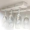 2Pcs Goblet Hanging Rack No Drill Wine Glass Holder Space-Saving Under Cabinet