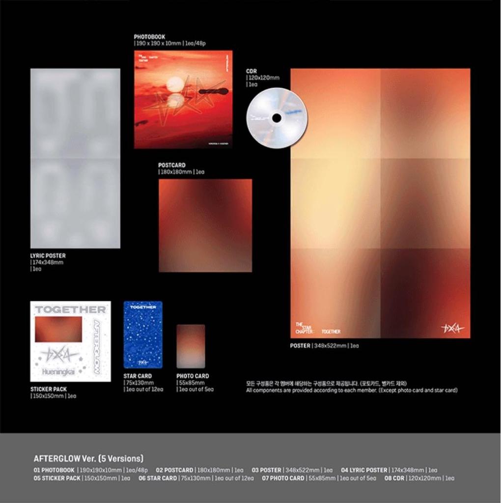 [USED] TXT TOGETHER AFTERGLOW Ver. 5