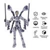 3D Printed Action Figure with Accessories Articulated Dummy Figurine with Movable Joints Desktop Decor Assembly Completed Action Figure Gift