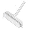 Dual-Function Bathroom Floor Scrubbing Brush with Stiff Bristles and Tile Squeegee